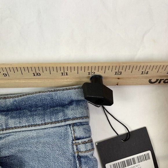 Reformation High Waisted Skinny Denim Jeans Size 23 Blue Maui Distressed NWT - Picture 15 of 15